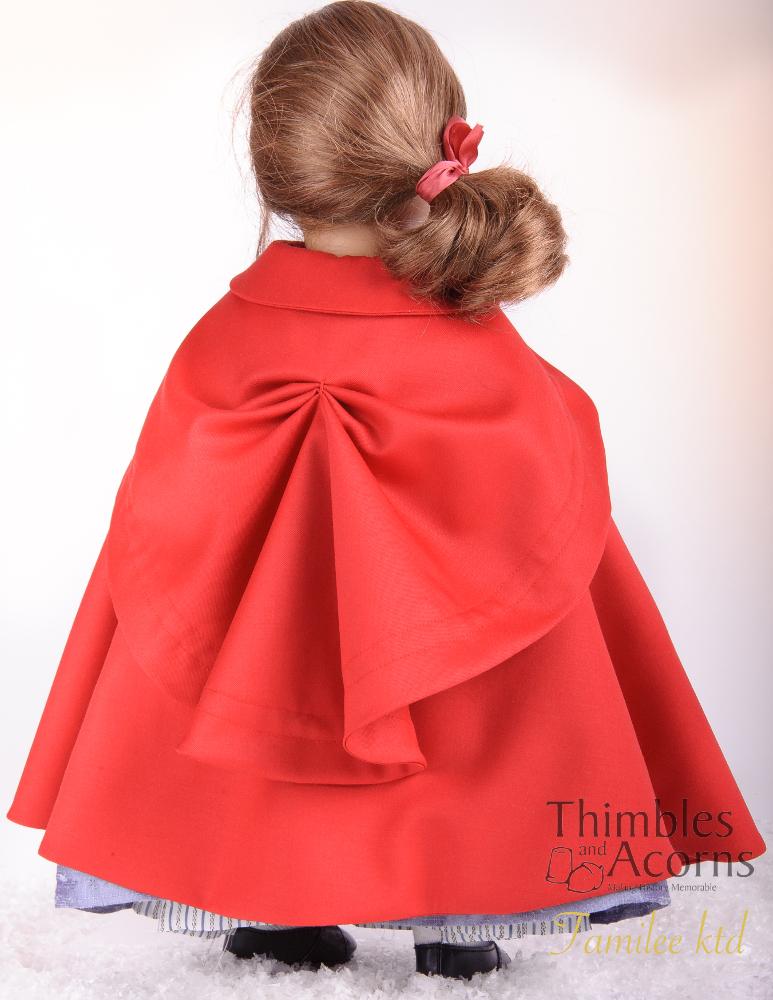 Thimbles and Acorns 18 Inch Historical Irish Kinsale Cloak 18" Doll Clothes Pattern Pixie Faire