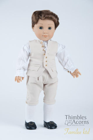 Thimbles and Acorns 18 inch Boy Doll George Washington, Commander-in-Chief 18" Doll Clothes Pattern Pixie Faire