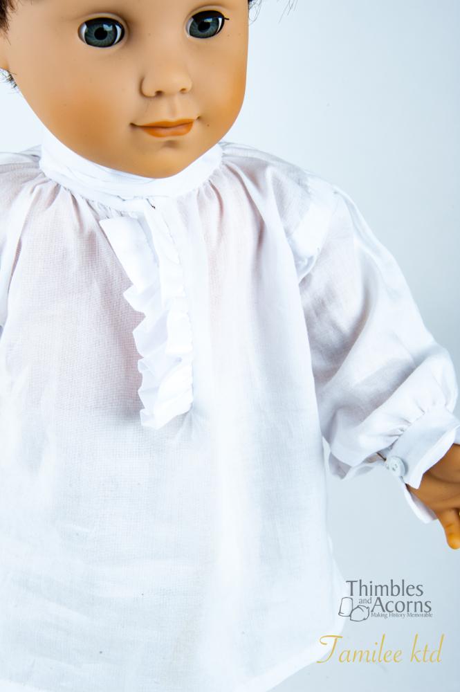 Thimbles and Acorns 18 Inch Boy Doll 18th Century Shirt 18" Doll Clothes Pattern Pixie Faire