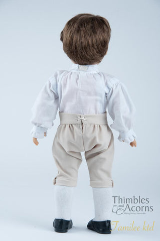 Thimbles and Acorns 18 Inch Boy Doll 18th Century Shirt 18" Doll Clothes Pattern Pixie Faire