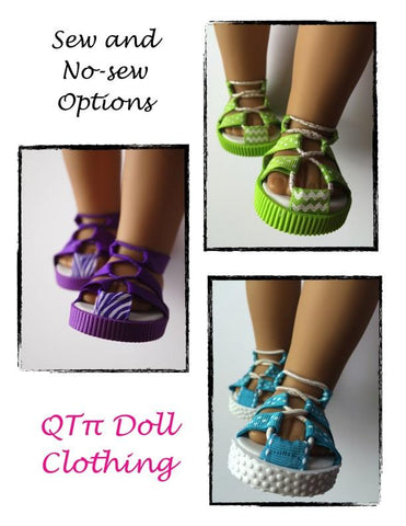 QTπ Doll Clothing Shoes Expedition Sandals 18" Doll Shoes Pixie Faire