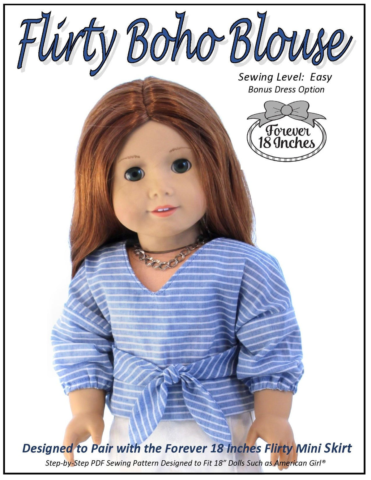 Forever 18 Inches 18 Inch Modern Flirty Boho Blouse and Mini Skirt BUNDLE 18" Doll Clothes Pixie Faire