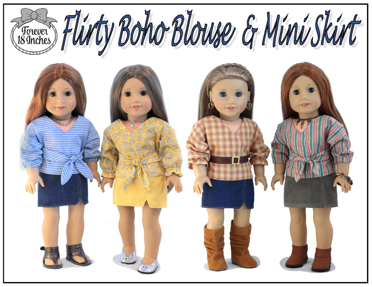 Forever 18 Inches 18 Inch Modern Flirty Mini Skirt 18" Doll Clothes Pixie Faire