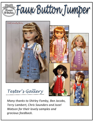 Forever 18 Inches Ruby Red Fashion Friends Faux Button Jumper Doll Clothes Pattern For Ruby Red Fashion Friends Pixie Faire