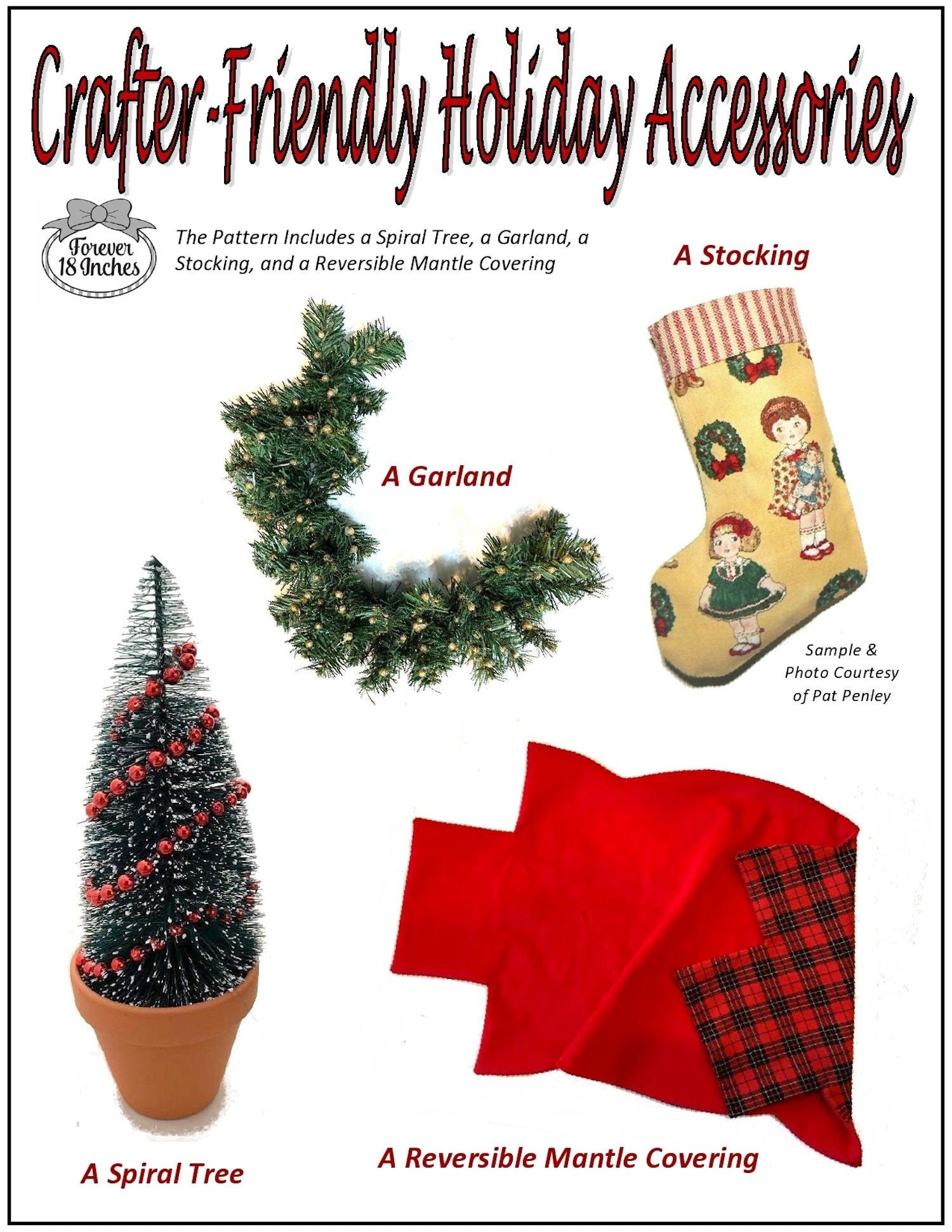 Forever 18 Inches 18 Inch Modern Crafter-Friendly Holiday Accessories for Dolls Pixie Faire