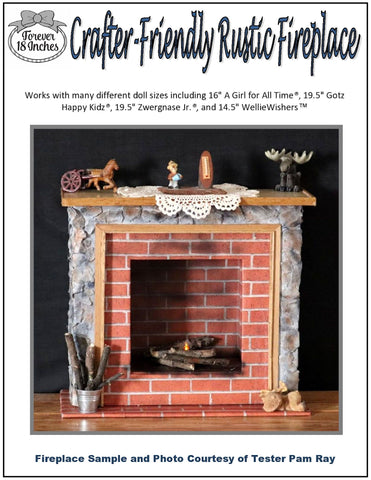 Forever 18 Inches 18 Inch Modern Crafter-Friendly Fireplaces for 14" - 19" Dolls Pixie Faire