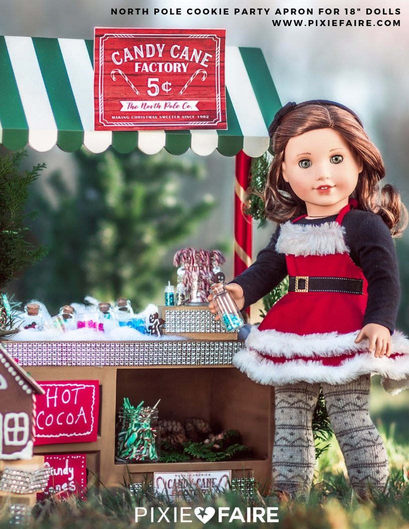 Forever 18 Inches 18 Inch Modern North Pole Cookie Party 18" Doll Clothes Pattern Pixie Faire