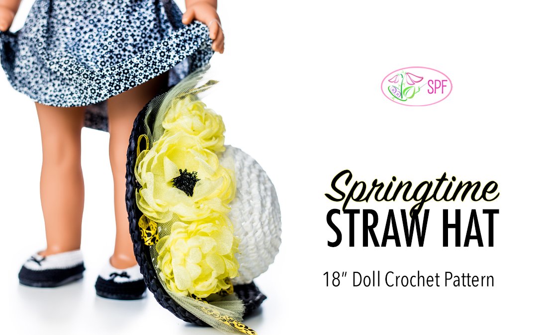 Sweet Pea Fashions Crochet Springtime Straw Hat Crochet Pattern Pixie Faire