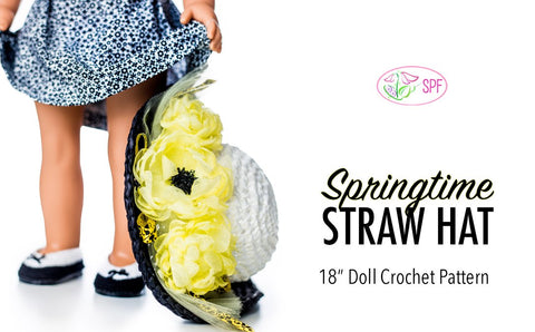 Sweet Pea Fashions Crochet Springtime Straw Hat Crochet Pattern Pixie Faire
