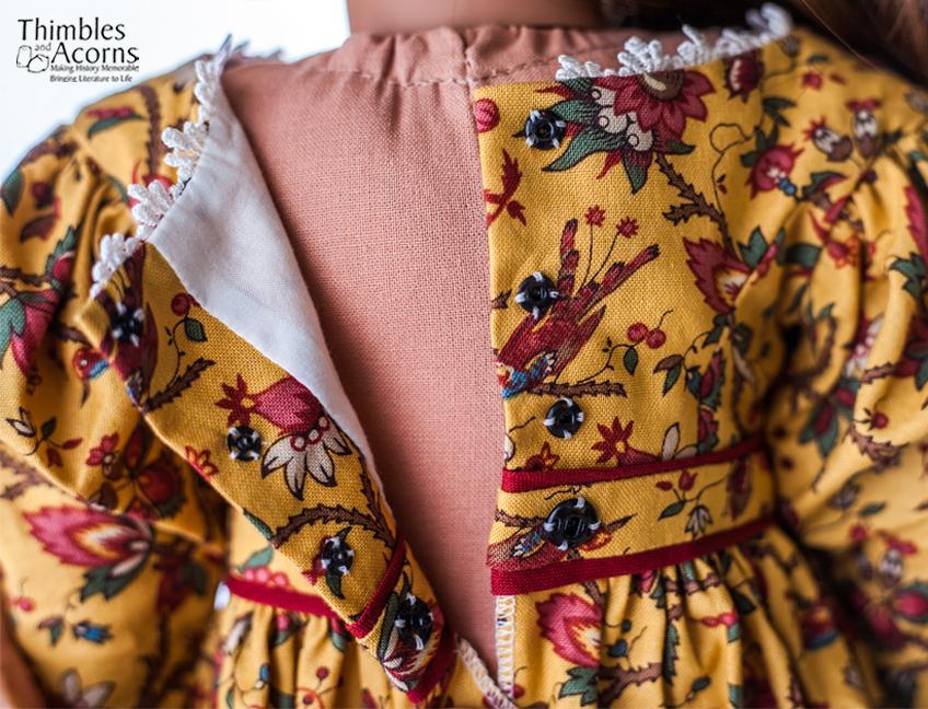 Thimbles and Acorns 18 Inch Historical Gigot Sleeve Dress 18" Doll Clothes Pixie Faire