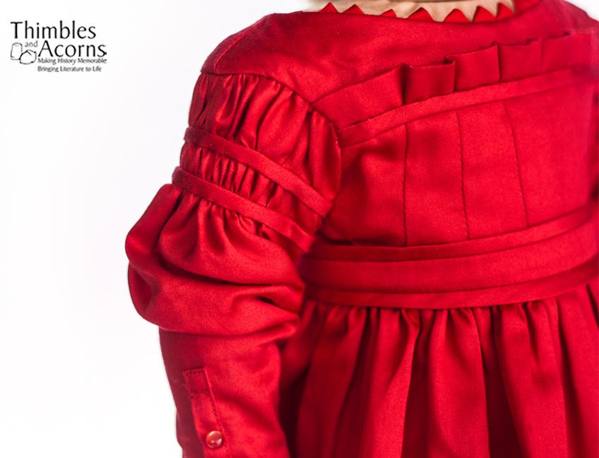 Thimbles and Acorns 18 Inch Historical Gigot Sleeve Dress 18" Doll Clothes Pixie Faire
