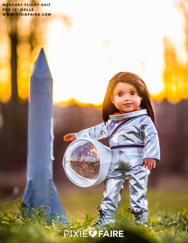 Forget Me Not Designs 18 Inch Modern Mercury Flightsuit 18" Doll Clothes Pattern Pixie Faire