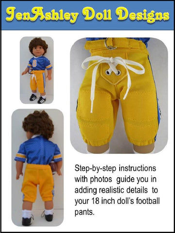 Jen Ashley Doll Designs 18 Inch Modern Football Pants 18" Doll Clothes Pixie Faire