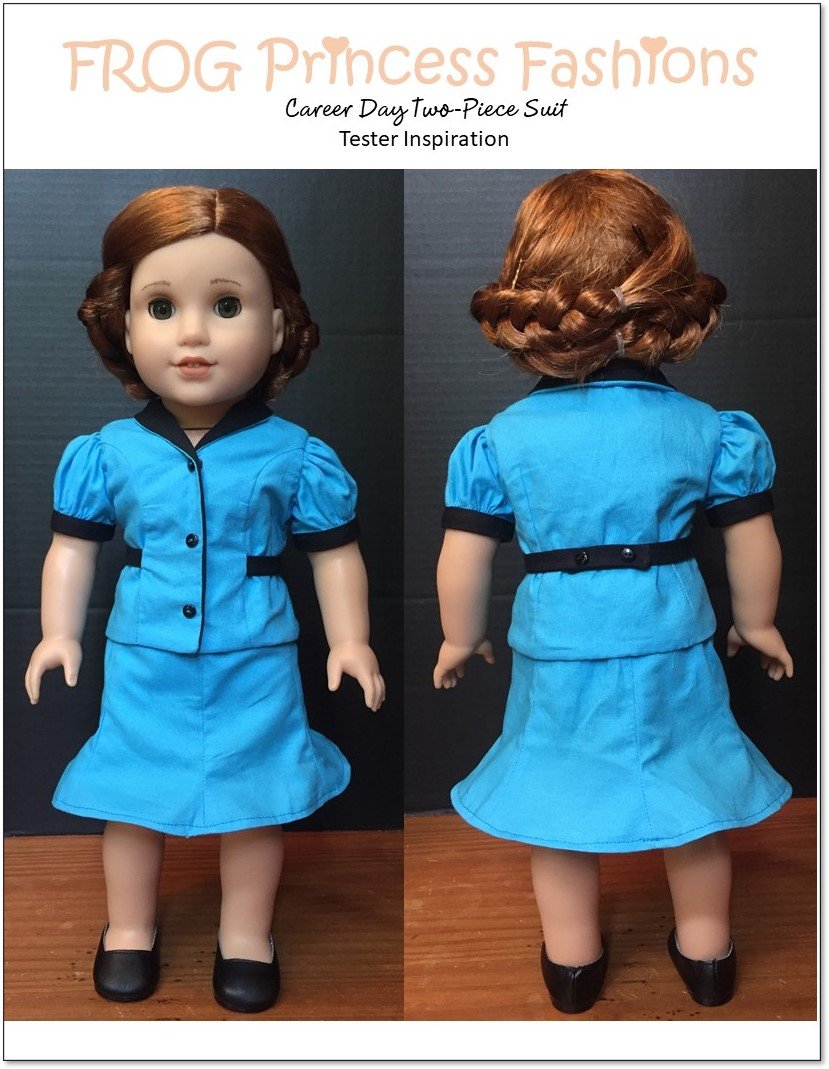 Frog Princess Fashions 18 Inch Modern Career Day 18" Doll Clothes Pattern Pixie Faire