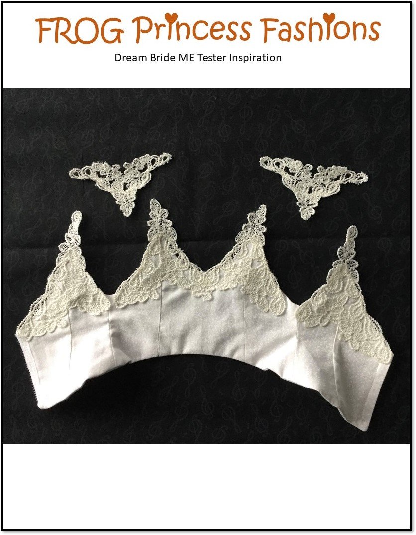 Frog Princess Fashions Machine Embroidery Design Dream Bride Complete Lace Set of 17 Machine Embroidery Designs For 18" Doll Clothes Pixie Faire