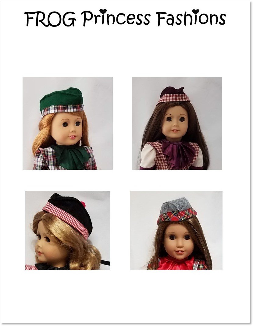 Frog Princess Fashions 18 Inch Modern Highlands Holiday Accessory Set 18" Doll Clothes Pattern Pixie Faire