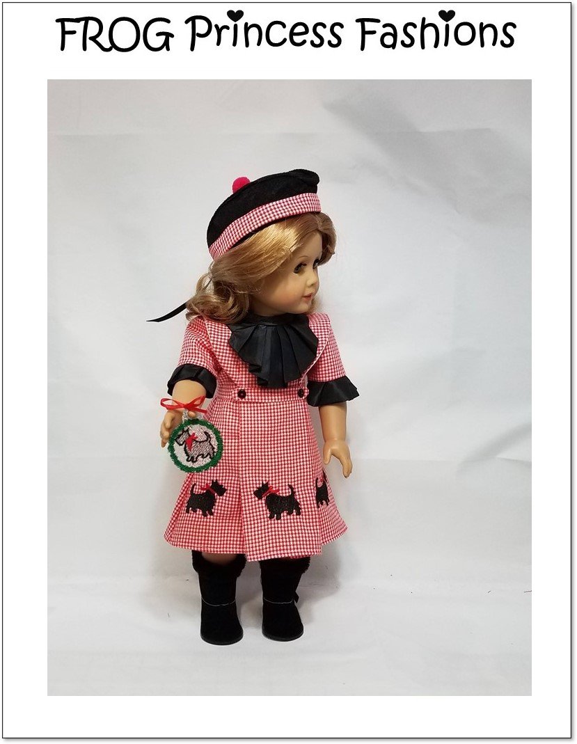 Frog Princess Fashions Machine Embroidery Design Highlands Holiday 18" Doll Machine Embroidery Design Set Pixie Faire