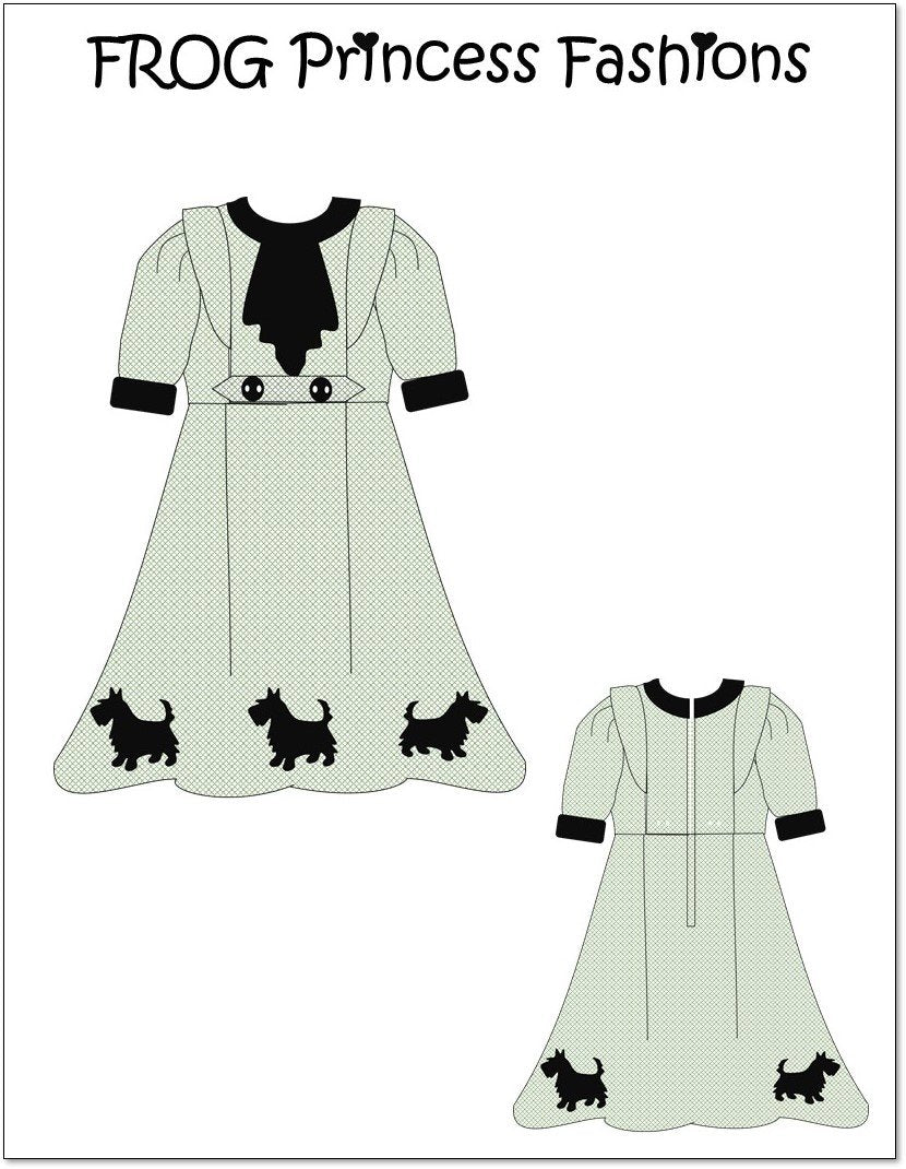 Frog Princess Fashions 18 Inch Modern Highlands Holiday BUNDLE 18" Doll Clothes Pattern Pixie Faire