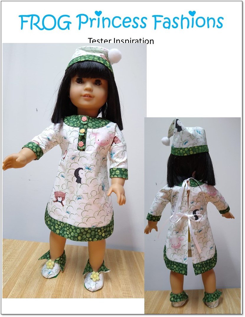 Frog Princess Fashions 18 Inch Modern Koala Dreams 18" Doll Clothes Pattern Pixie Faire