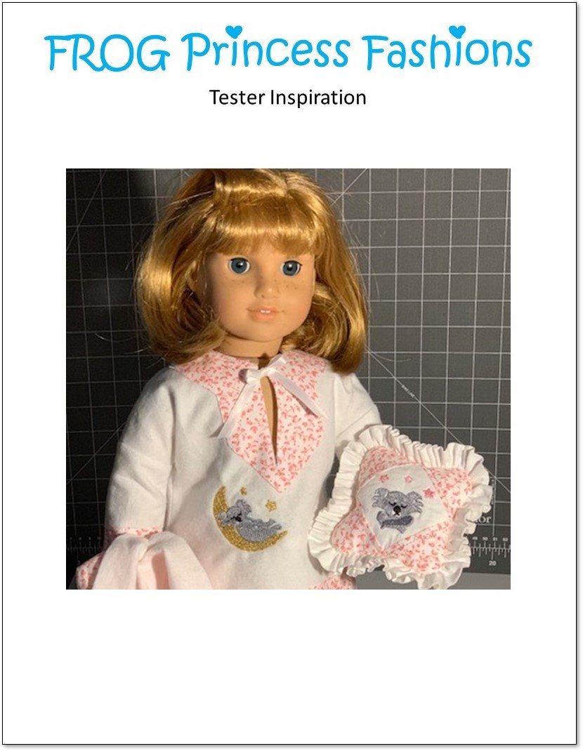 Frog Princess Fashions 18 Inch Modern Koala Dreams 18" Doll Clothes Pattern Pixie Faire