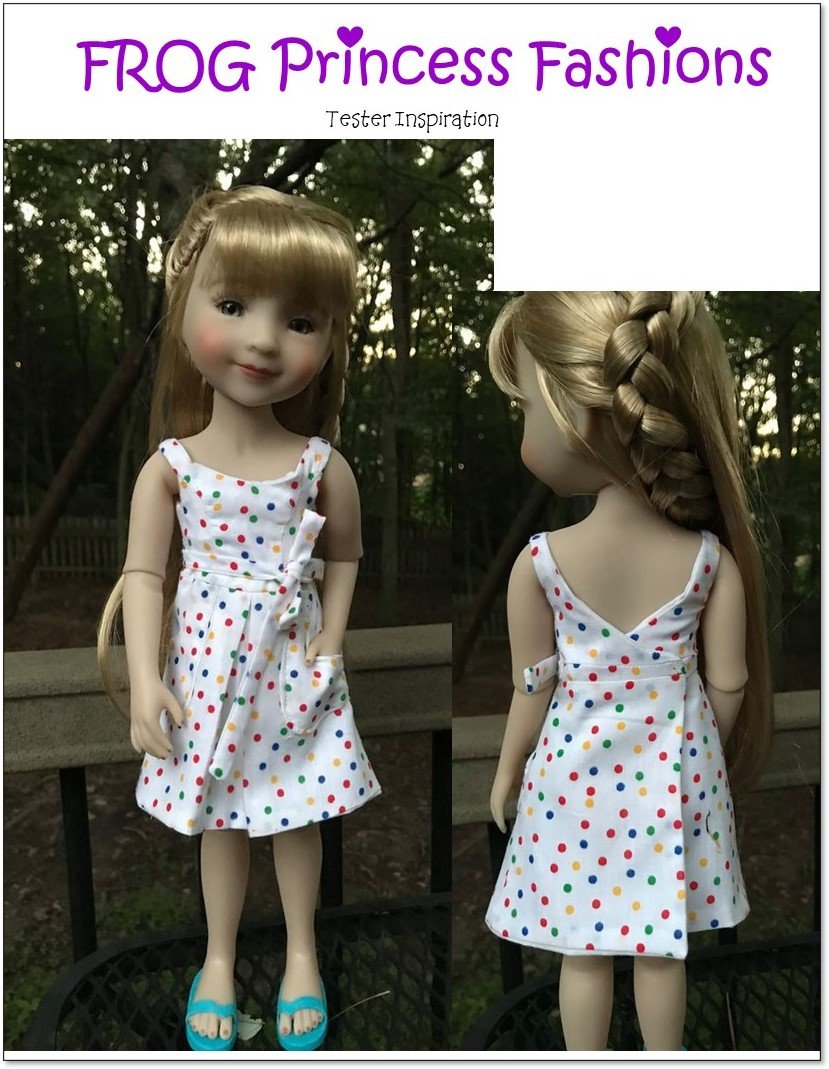Frog Princess Fashions Ruby Red Fashion Friends Key West Wrap Dress, Top, Skirt, and Bag Doll Clothes Pattern for Ruby Red Fashion Friends® Pixie Faire