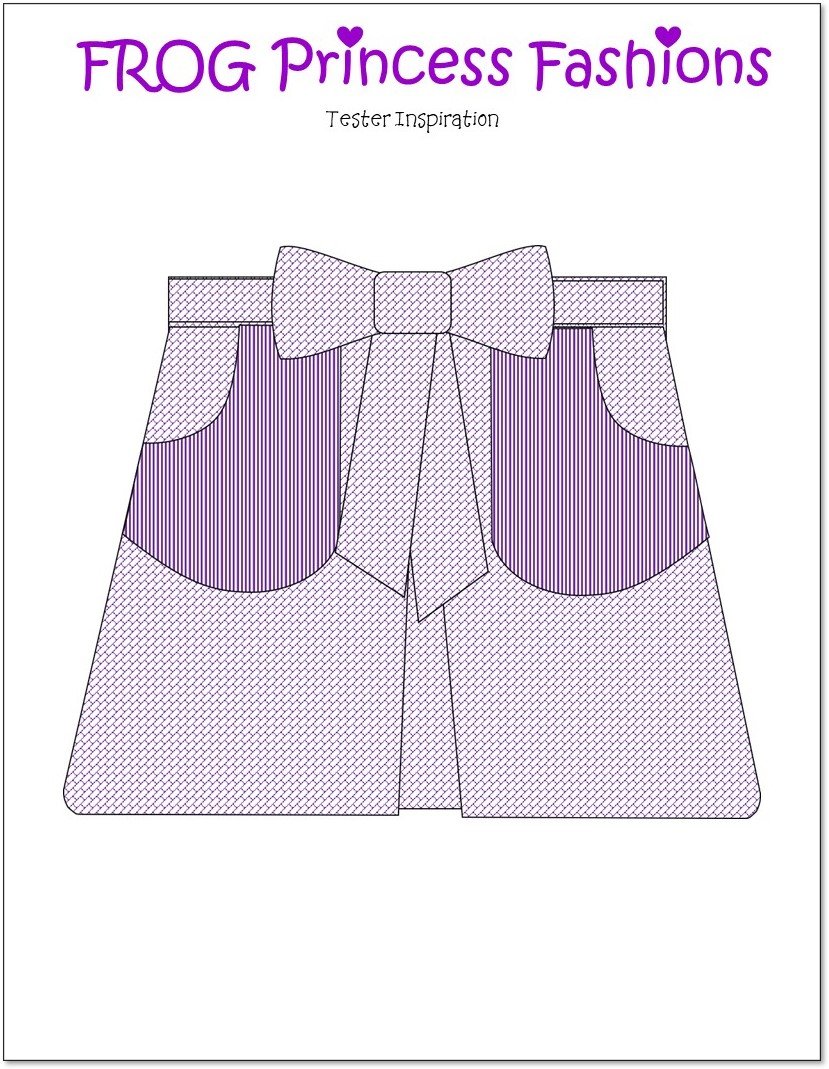 Frog Princess Fashions Ruby Red Fashion Friends Key West Wrap Dress, Top, Skirt, and Bag Doll Clothes Pattern for Ruby Red Fashion Friends® Pixie Faire