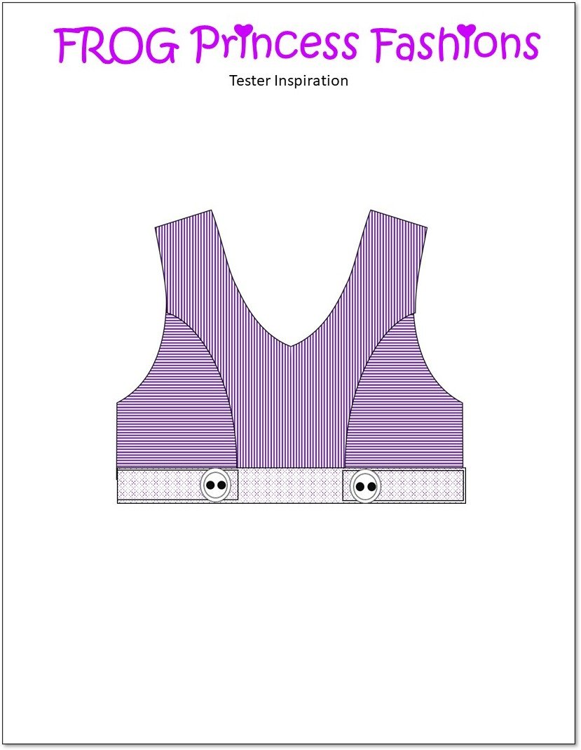 Frog Princess Fashions WellieWishers Key West Wrap Dress, Top, Skirt, and Bag 14.5" Doll Clothes Pattern Pixie Faire