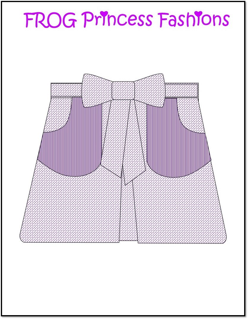 Frog Princess Fashions WellieWishers Key West Wrap Dress, Top, Skirt, and Bag 14.5" Doll Clothes Pattern Pixie Faire