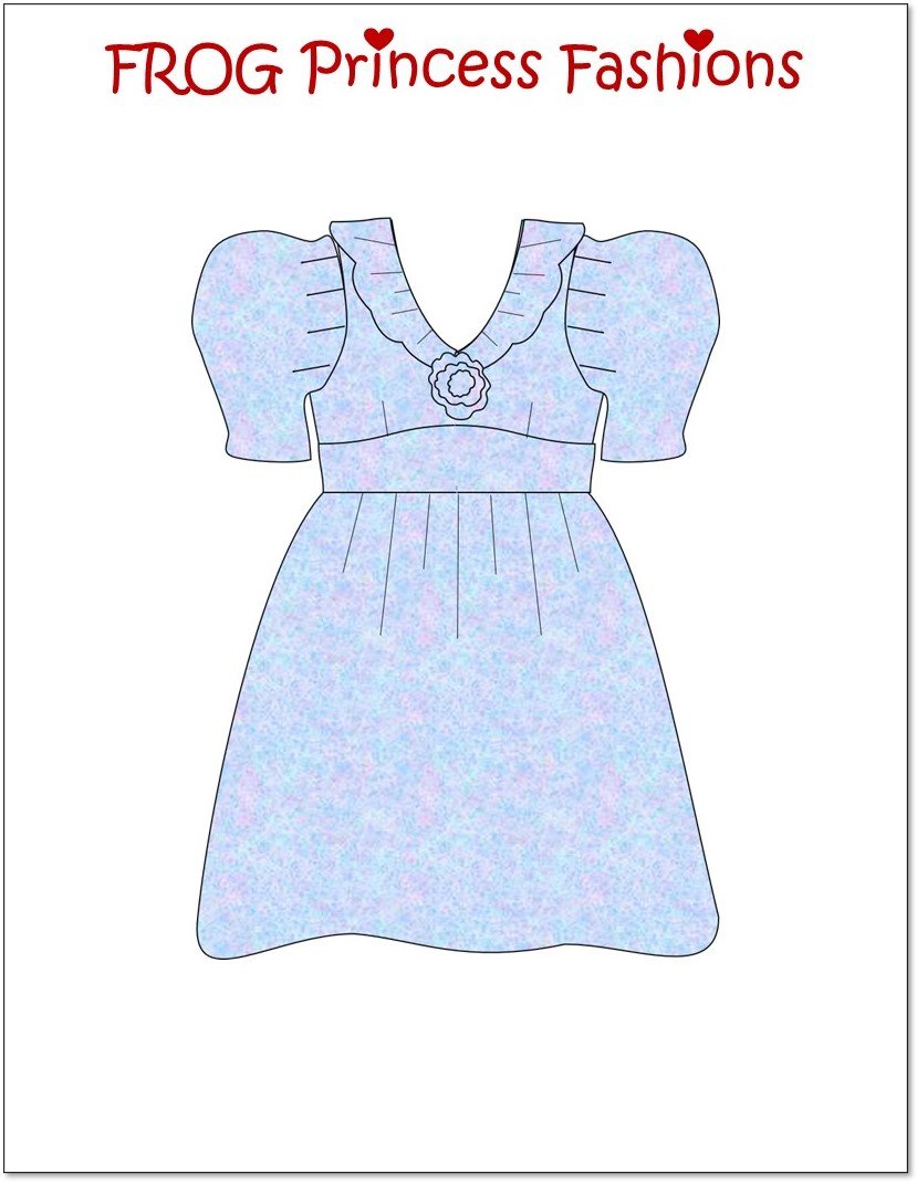 Frog Princess Fashions 18 Inch Historical Party Like It's 1985 18" Doll Clothes Pattern Pixie Faire