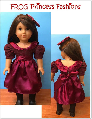 Frog Princess Fashions 18 Inch Historical Party Like It's 1985 18" Doll Clothes Pattern Pixie Faire