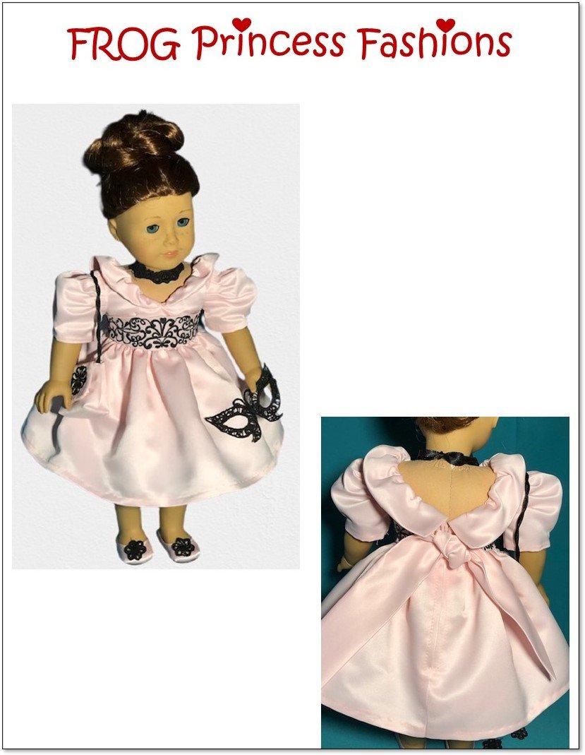 Frog Princess Fashions 18 Inch Historical Party Like It's 1985 18" Doll Clothes Pattern Pixie Faire