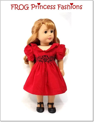 Frog Princess Fashions 18 Inch Historical Party Like It's 1985 18" Doll Clothes Pattern Pixie Faire