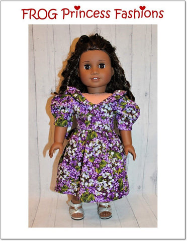 Frog Princess Fashions 18 Inch Historical Party Like It's 1985 18" Doll Clothes Pattern Pixie Faire