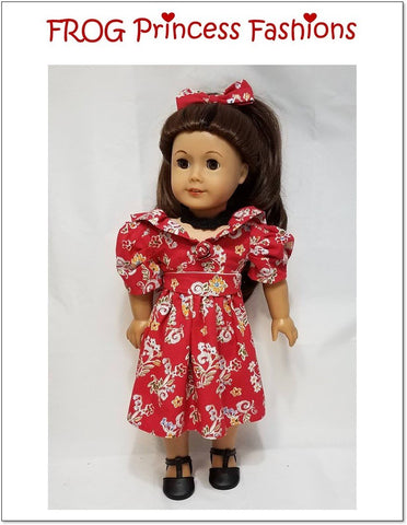 Frog Princess Fashions 18 Inch Historical Party Like It's 1985 18" Doll Clothes Pattern Pixie Faire