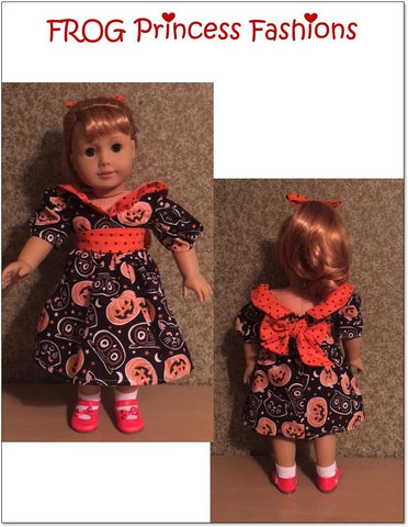 Frog Princess Fashions 18 Inch Historical Party Like It's 1985 18" Doll Clothes Pattern Pixie Faire