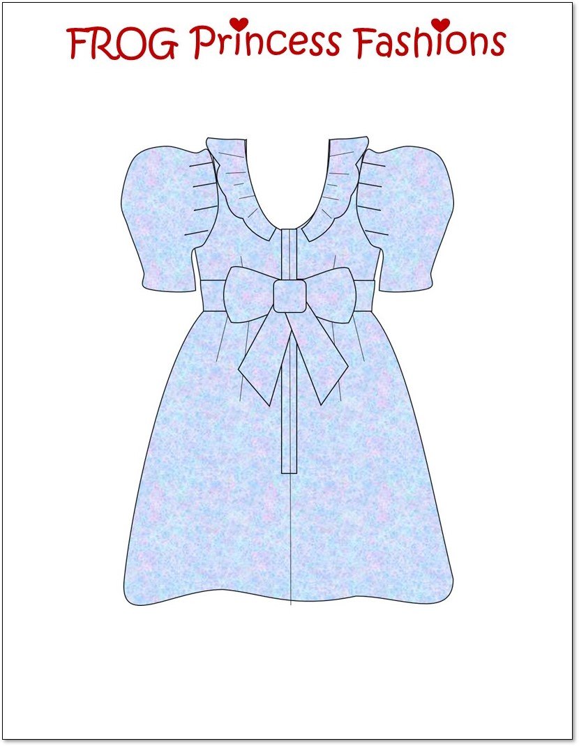 Frog Princess Fashions 18 Inch Historical Party Like It's 1985 18" Doll Clothes Pattern Pixie Faire