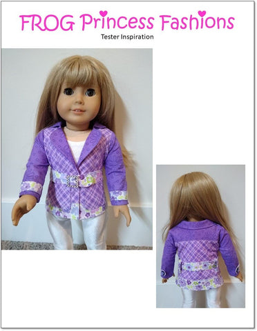 Frog Princess Fashions 18 Inch Modern Paisley, Please! Jacket 18" Doll Clothes Pattern Pixie Faire