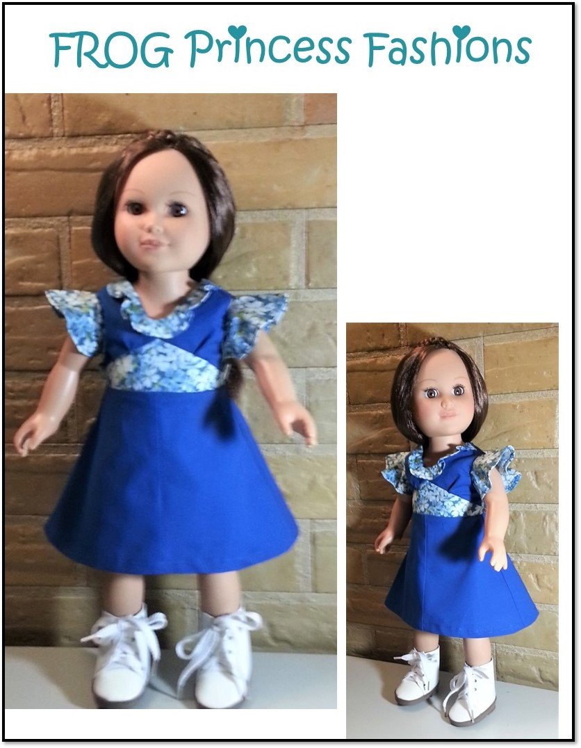 Frog Princess Fashions 18 Inch Modern Carolina Girl Dress 18" Doll Clothes Pattern Pixie Faire