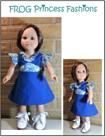 Frog Princess Fashions 18 Inch Modern Carolina Girl Dress 18" Doll Clothes Pattern Pixie Faire