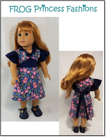 Frog Princess Fashions 18 Inch Modern Carolina Girl Dress 18" Doll Clothes Pattern Pixie Faire