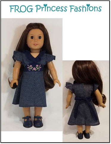 Frog Princess Fashions 18 Inch Modern Carolina Girl Dress 18" Doll Clothes Pattern Pixie Faire