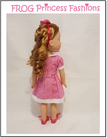 Frog Princess Fashions WellieWishers Charm School Dress 14.5" Doll Clothes Pattern Pixie Faire