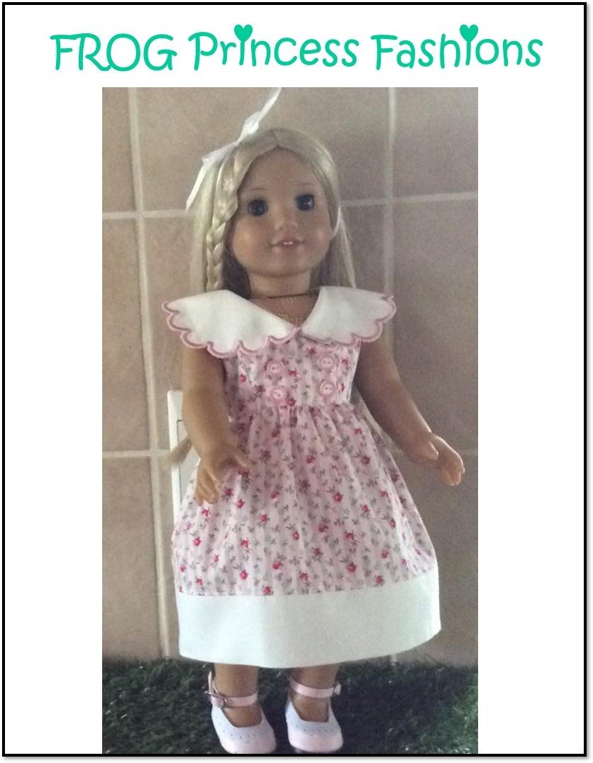 Frog Princess Fashions 18 Inch Modern Charm School Dress 18" Doll Clothes Pattern Pixie Faire