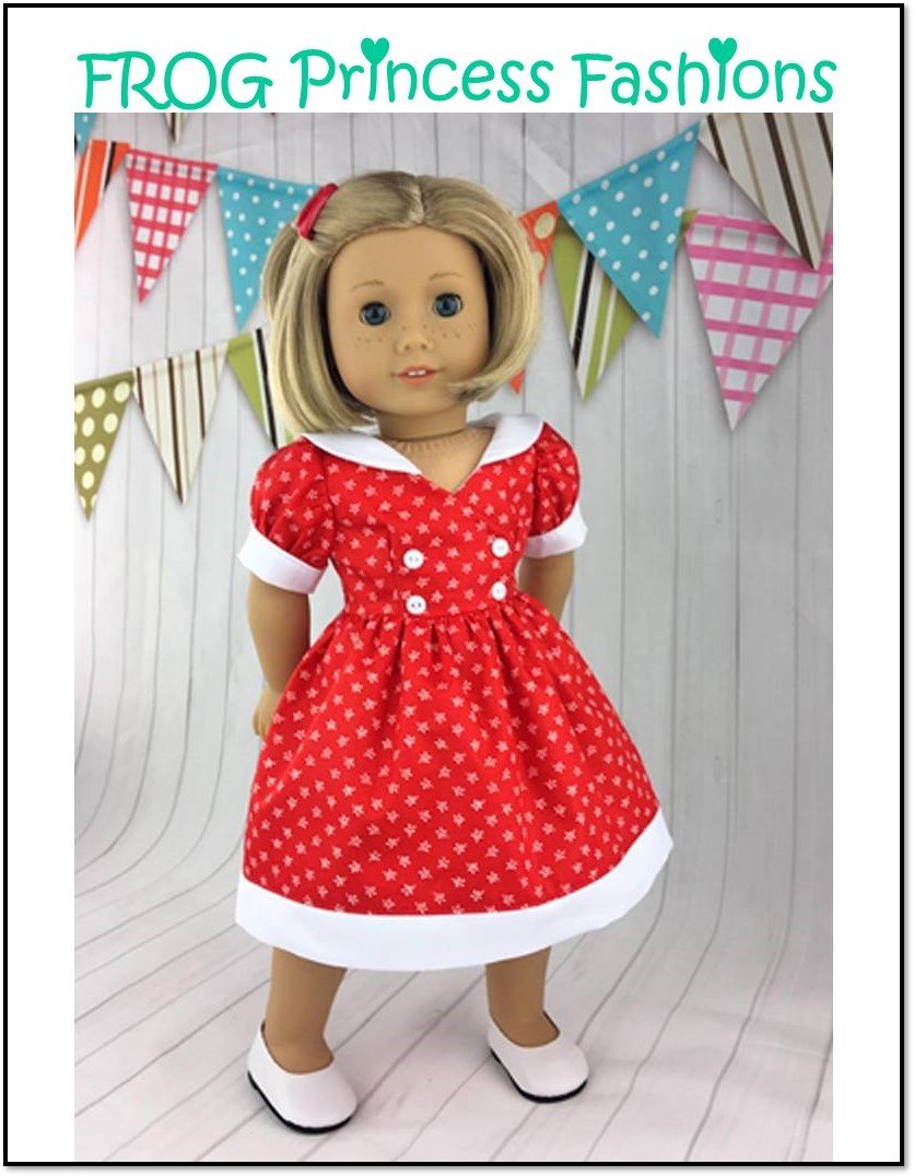 Frog Princess Fashions 18 Inch Modern Charm School Dress 18" Doll Clothes Pattern Pixie Faire