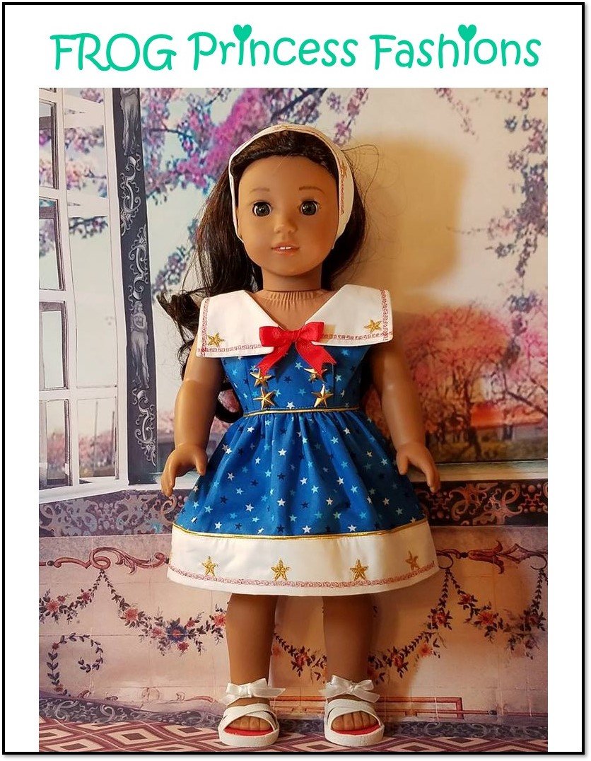 Frog Princess Fashions 18 Inch Modern Charm School Dress 18" Doll Clothes Pattern Pixie Faire