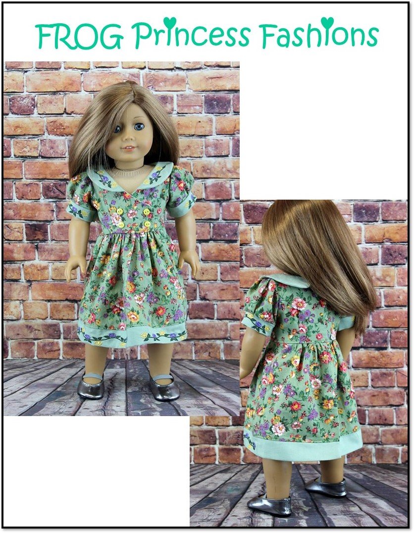 Frog Princess Fashions 18 Inch Modern Charm School Dress 18" Doll Clothes Pattern Pixie Faire
