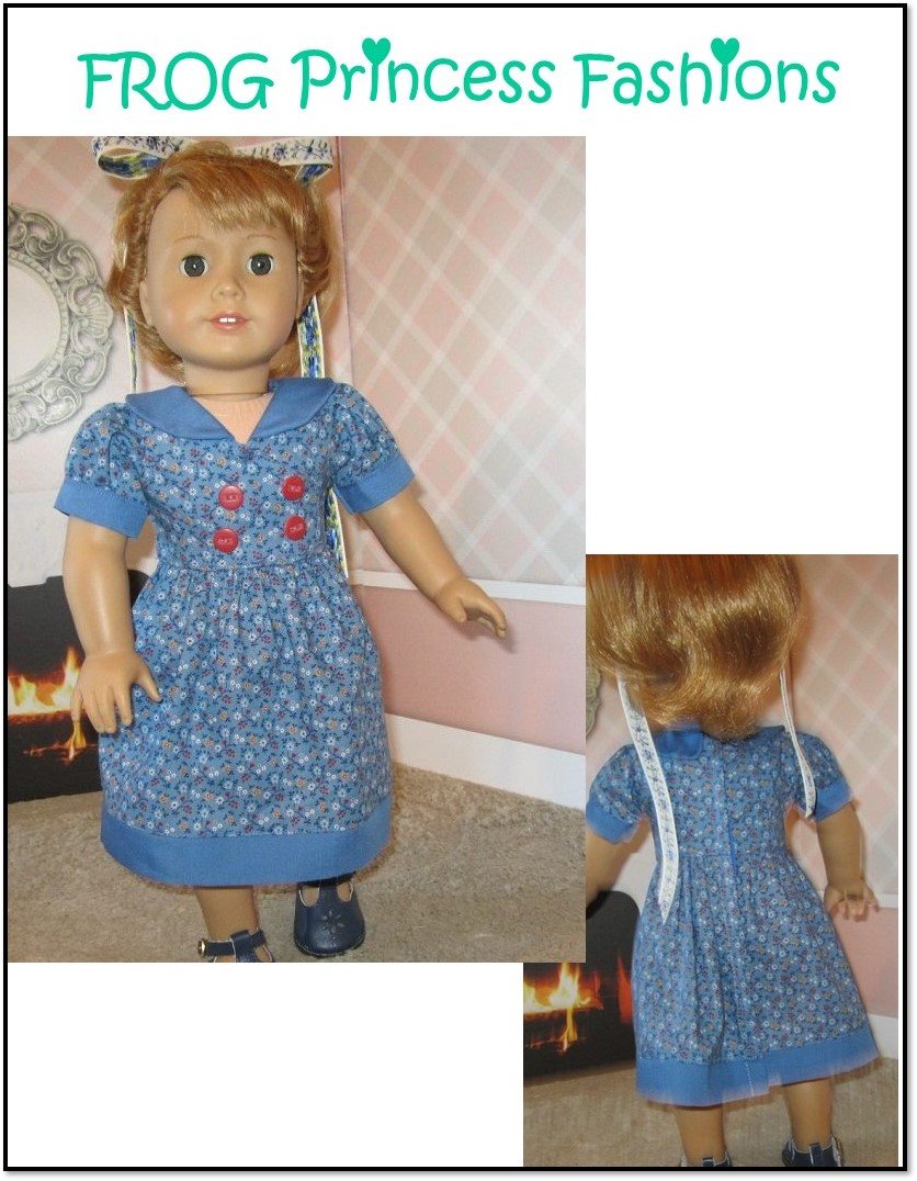 Frog Princess Fashions 18 Inch Modern Charm School Dress 18" Doll Clothes Pattern Pixie Faire