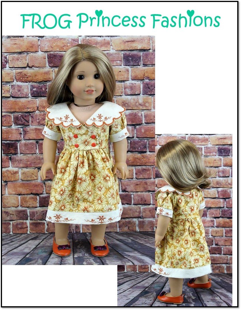 Frog Princess Fashions 18 Inch Modern Charm School Dress 18" Doll Clothes Pattern Pixie Faire