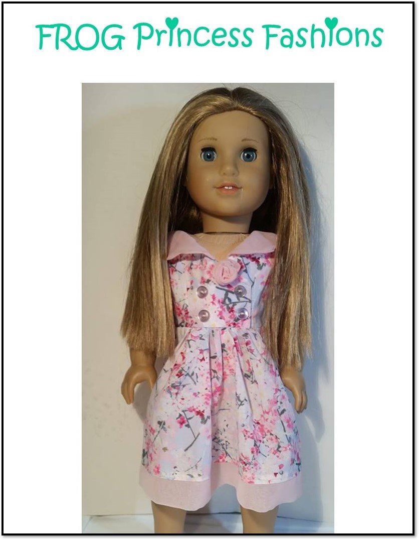 Frog Princess Fashions 18 Inch Modern Charm School Dress 18" Doll Clothes Pattern Pixie Faire