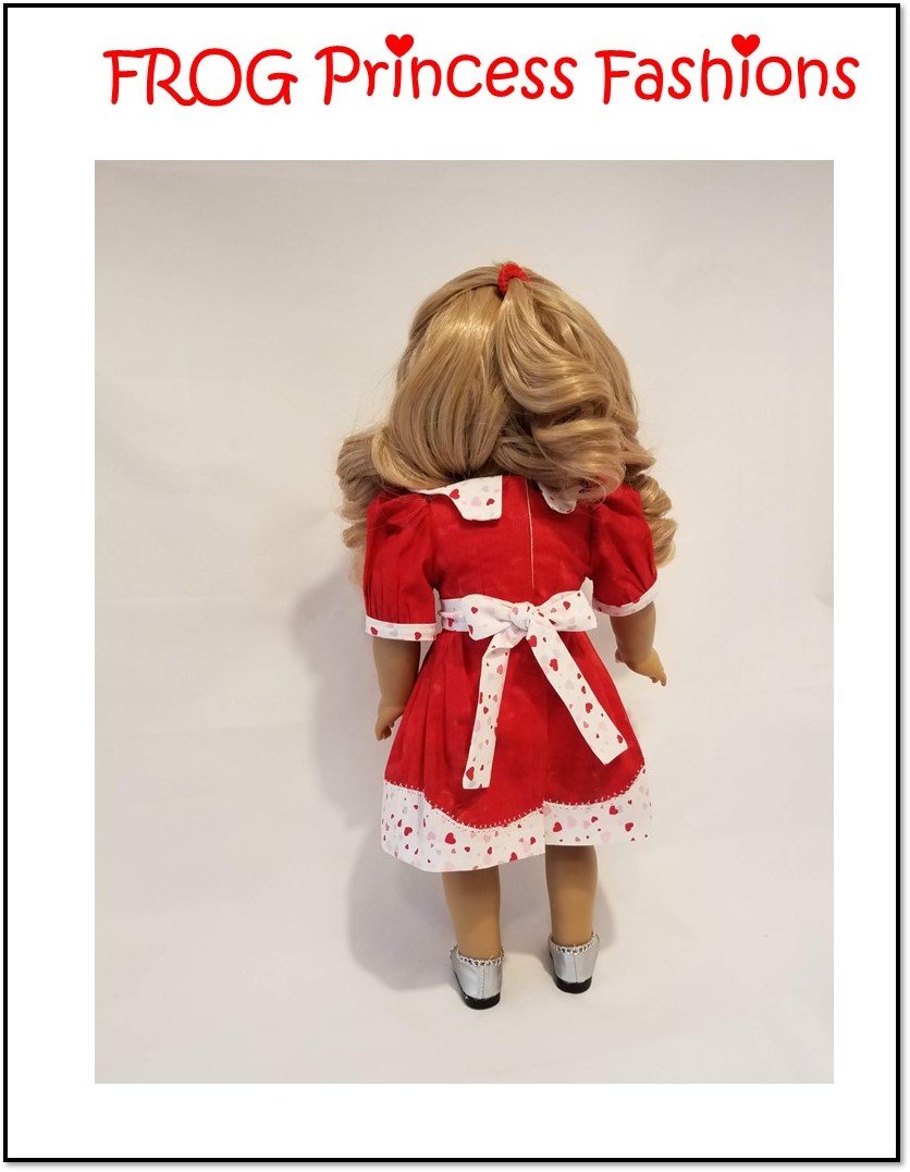 Frog Princess Fashions 18 Inch Modern Here's My Heart Dress 18" Doll Clothes Pattern Pixie Faire
